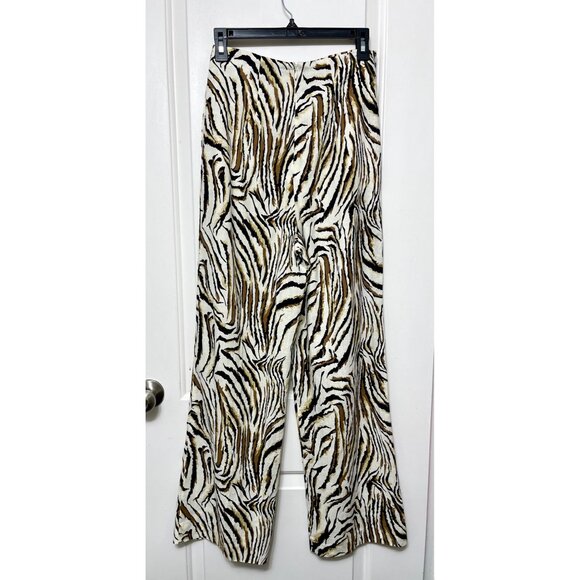 Revolve L'ACADEMIE The Dinnie Linen Blend Wide Leg Pant in Tiger Print Size S - Picture 5 of 11